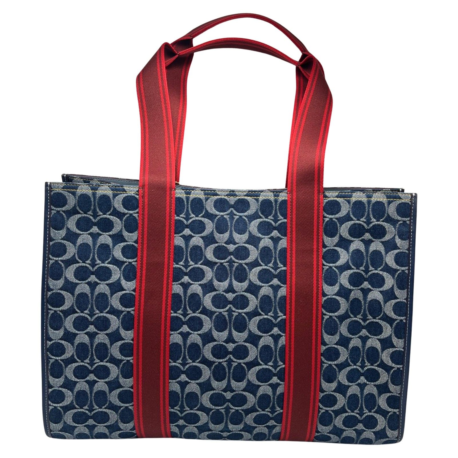 コーチ COACH トートバッグ スミス ラージ シグネチャー デニム