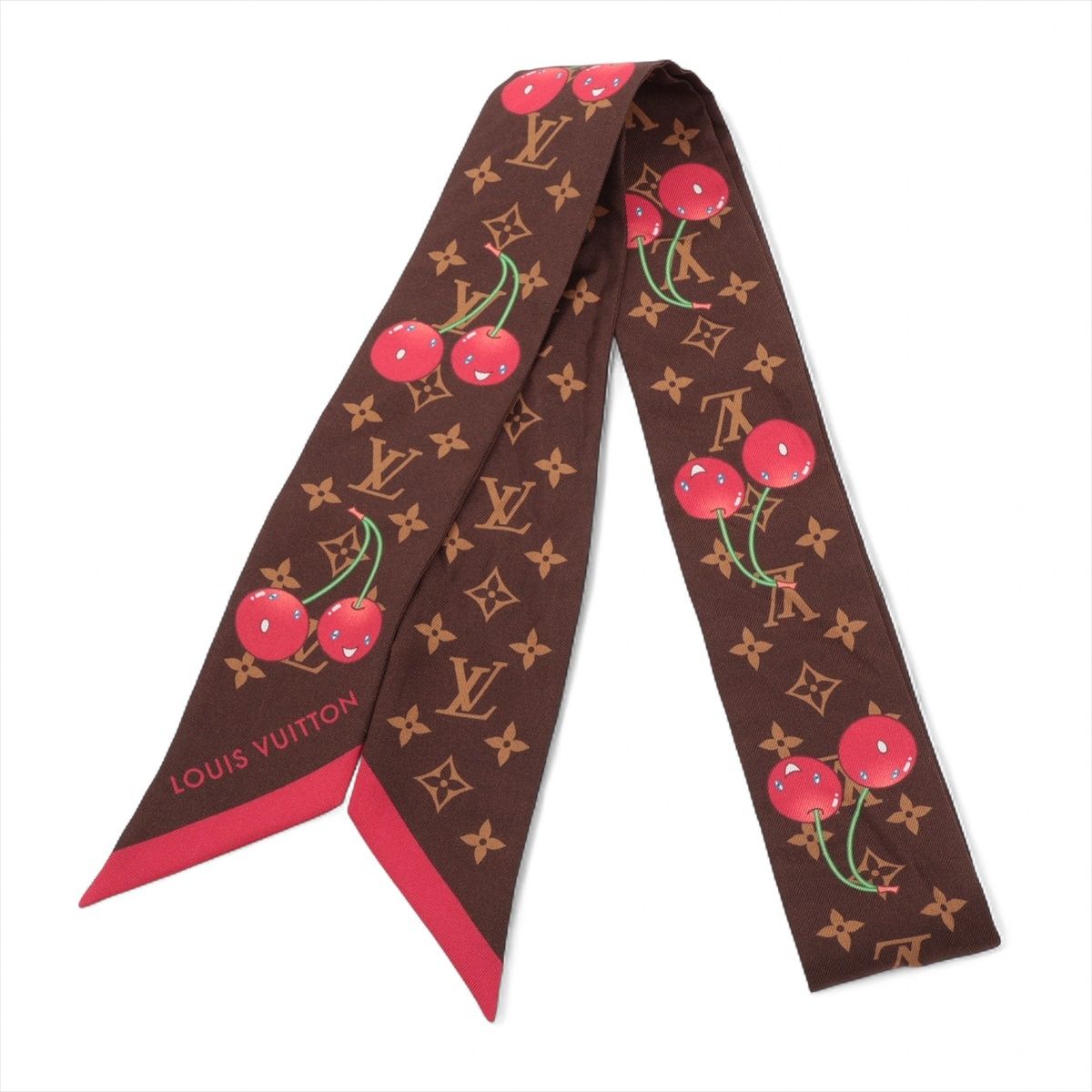 LOUIS VUITTON ルイ ヴィトン スカーフ Murakami Takashi モノグラム チェリー バンドーBB・モノグラム・チェリー