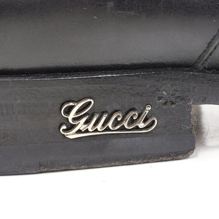 専用　GUCCI グッチ 202706 サイドゴア ブーツ 40.5レザー GUCCI(グッチ) / 履き皺有/サイドゴアブーツ/40.5/BLK/エナメル