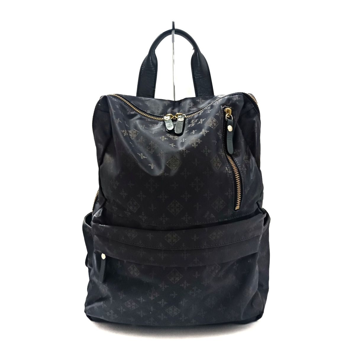 russet(ラシット) ダークグレー模様入りナイロンリュック russet(ラシット) リュックサック美品 - ダークグレー×ダーク