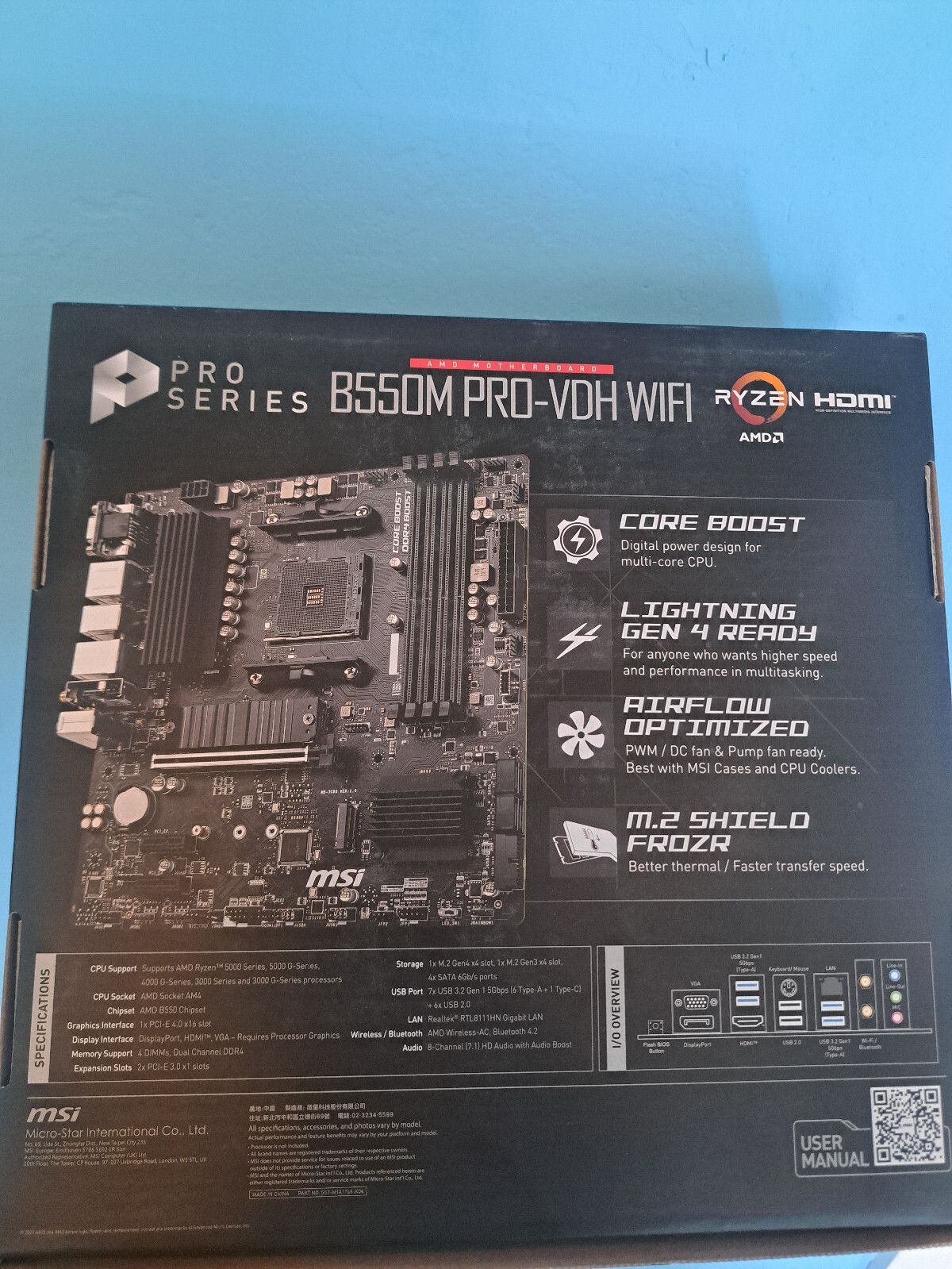 MSI B550M PRO-VDH WiFi プロシリーズ マザーボード