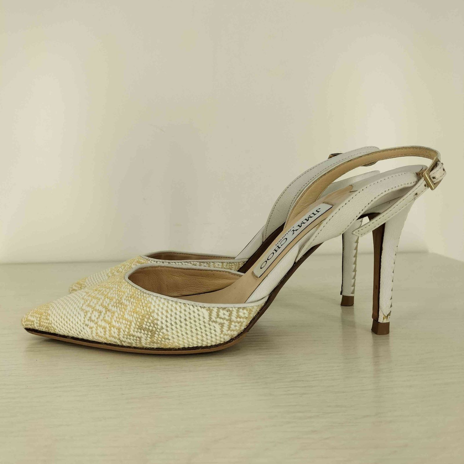 ジミーチュウ JIMMY CHOO TILLY レザー イントレチャート ヒール