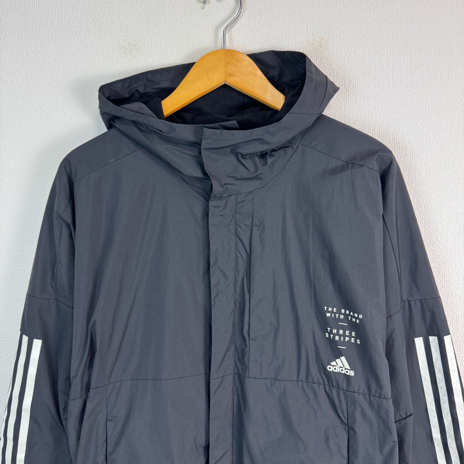 adidas アディダス ナイロンジャケット パーカー 3ストライプ ワン 