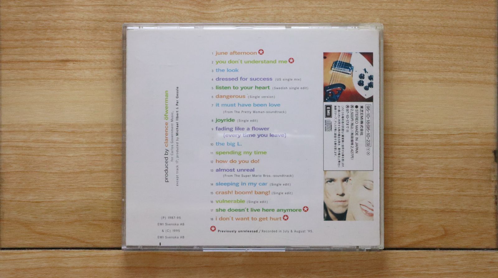 Roxette's グレーテス ヒッツ レーザーディスク Roxette's グレーテス ヒッツ レーザーディスク Rock系VHSビデオ