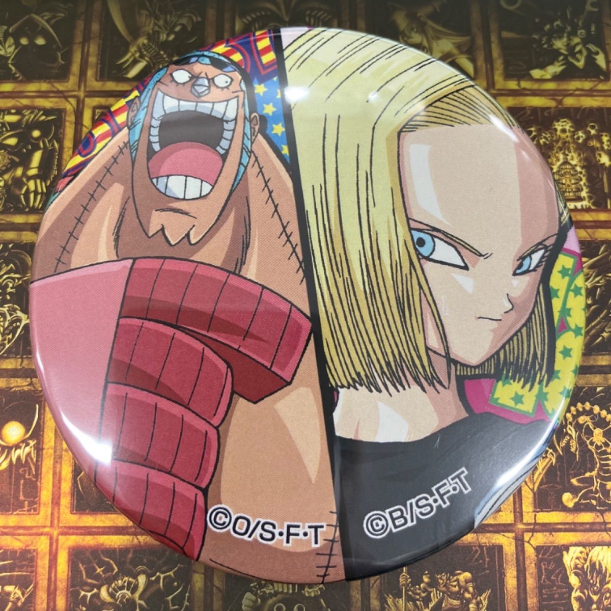 ONE PIECE ドラゴンボール ストロング9 ドでか缶バッジ ドラゴンボール×ワンピース ストロング9 ドでか缶バッジ