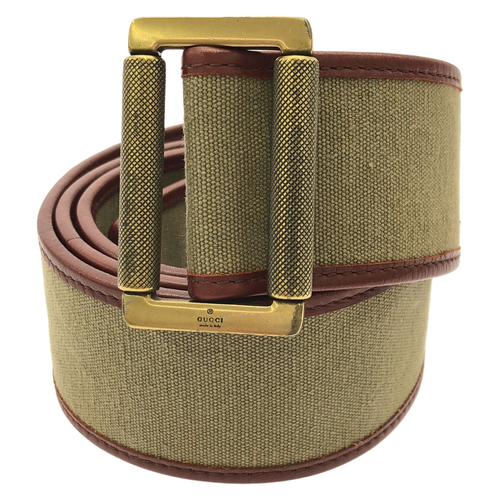 グッチ GUCCI ベルト ベルト 衣料品 メンズ レディース カーキ系 109351･1476･95･38 【中古】 グッチ GUCCI ベルト ベルト 109351・1476・95・38 カーキxレッド