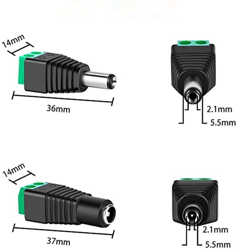 サムコス 5.5mm x 2.1mm DC 12V電源アダプタクイックコネクタ その他