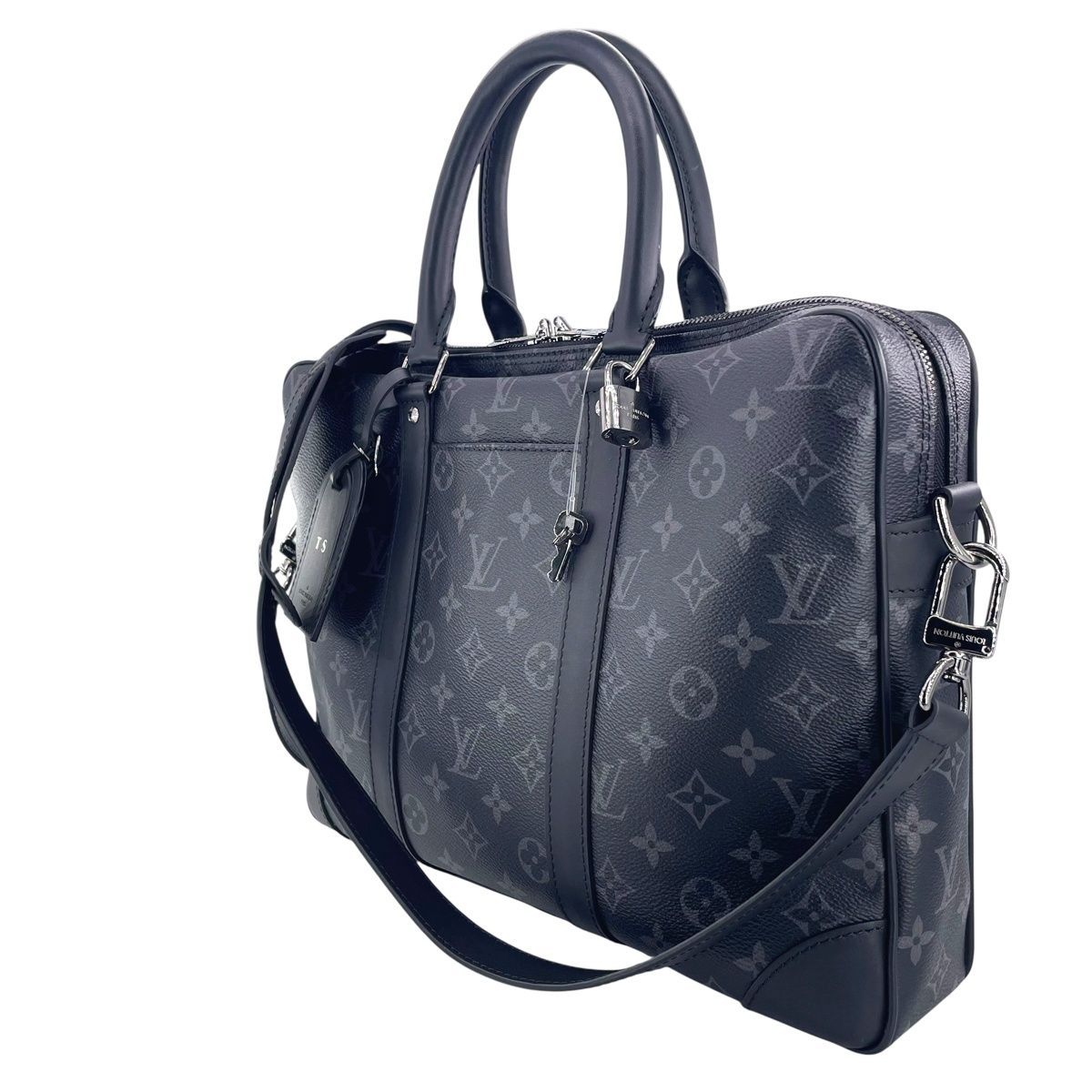 LOUIS VUITTON ルイ ヴィトン ポルト ドキュマン･ヴォワヤージュ M46457 モノグラム･エクリプス キャンバス ブラック ノワール ビジネスバッグ ブリーフケース 25023583 RD