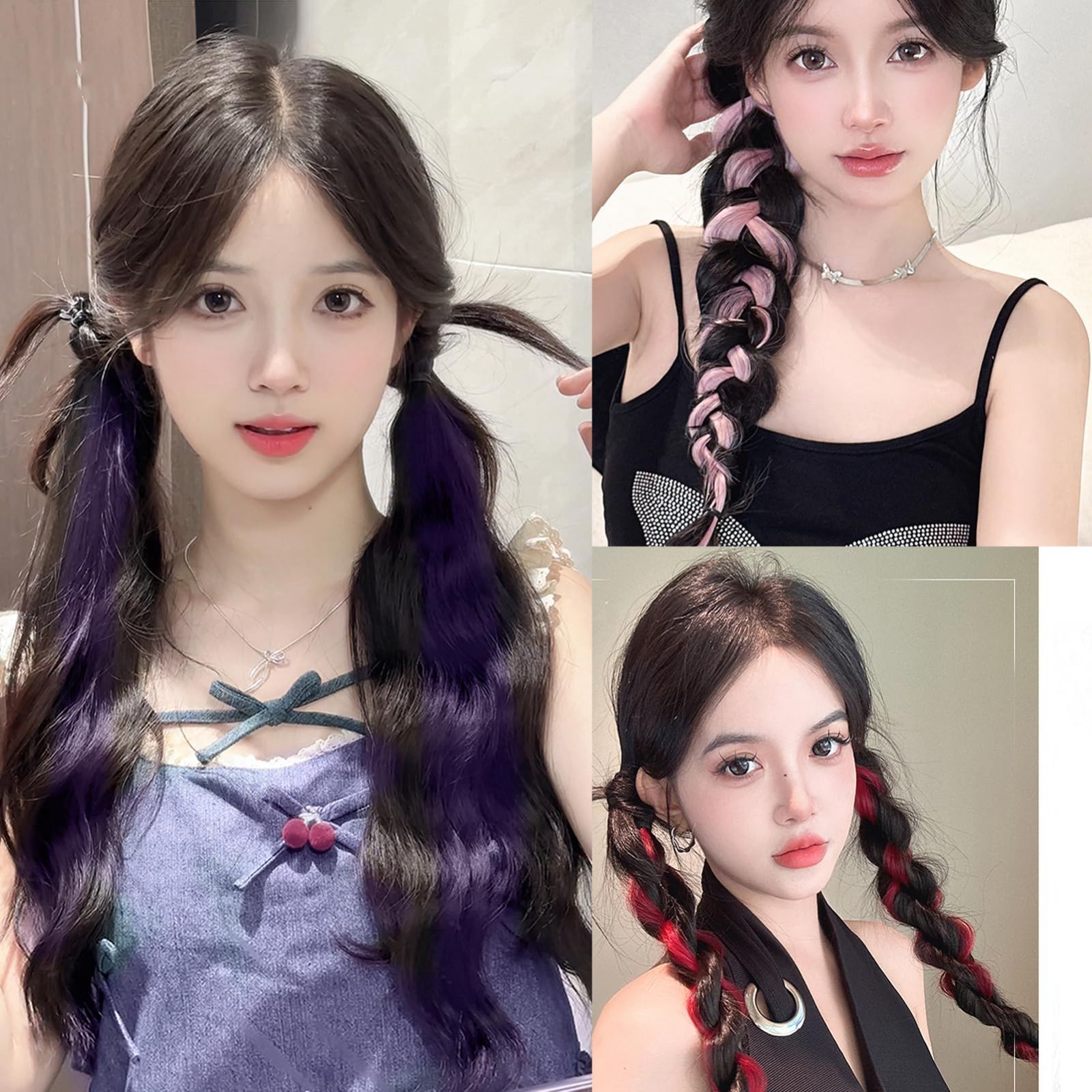 Natunofu エクステ ウィッグ ロング ポニーテール お団子 ウィッグ