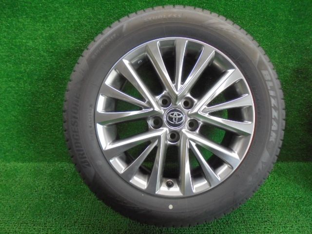 5FQ430 AAS バリ山 製 215 60R17 ブリヂストン ブリザックVRX3 スタッドレス トヨタ純正 アルミホイールセット ET45