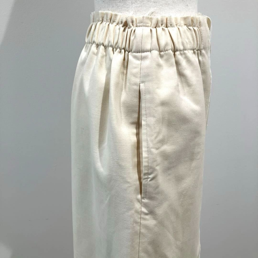 綿ウールクロス ワイドパンツ