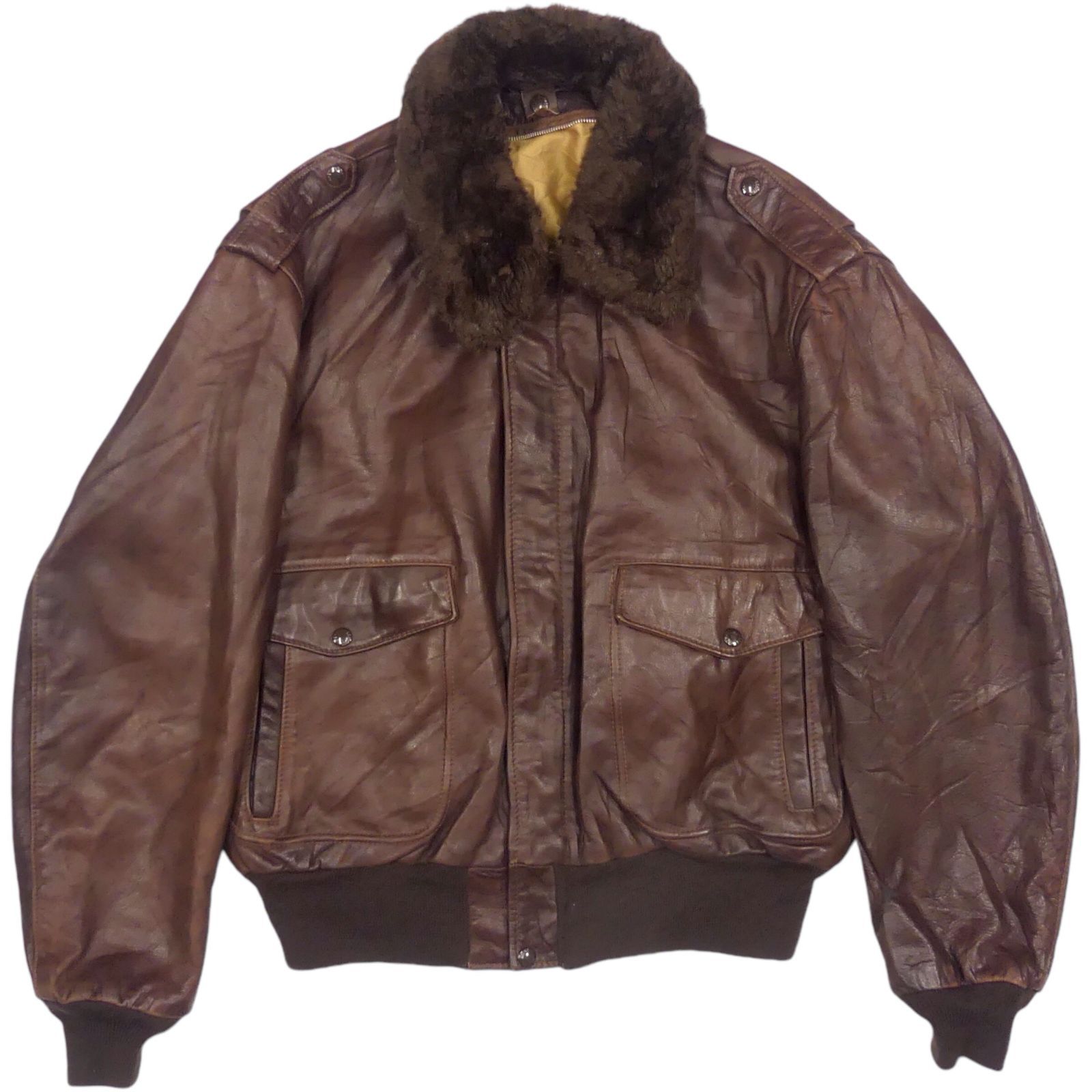 希少✨schott フライトジャケット　G-1 ブラウン　ボア　38 Schott ショット G-1 レザーフライトジャケット 50 茶 XXXL ボア