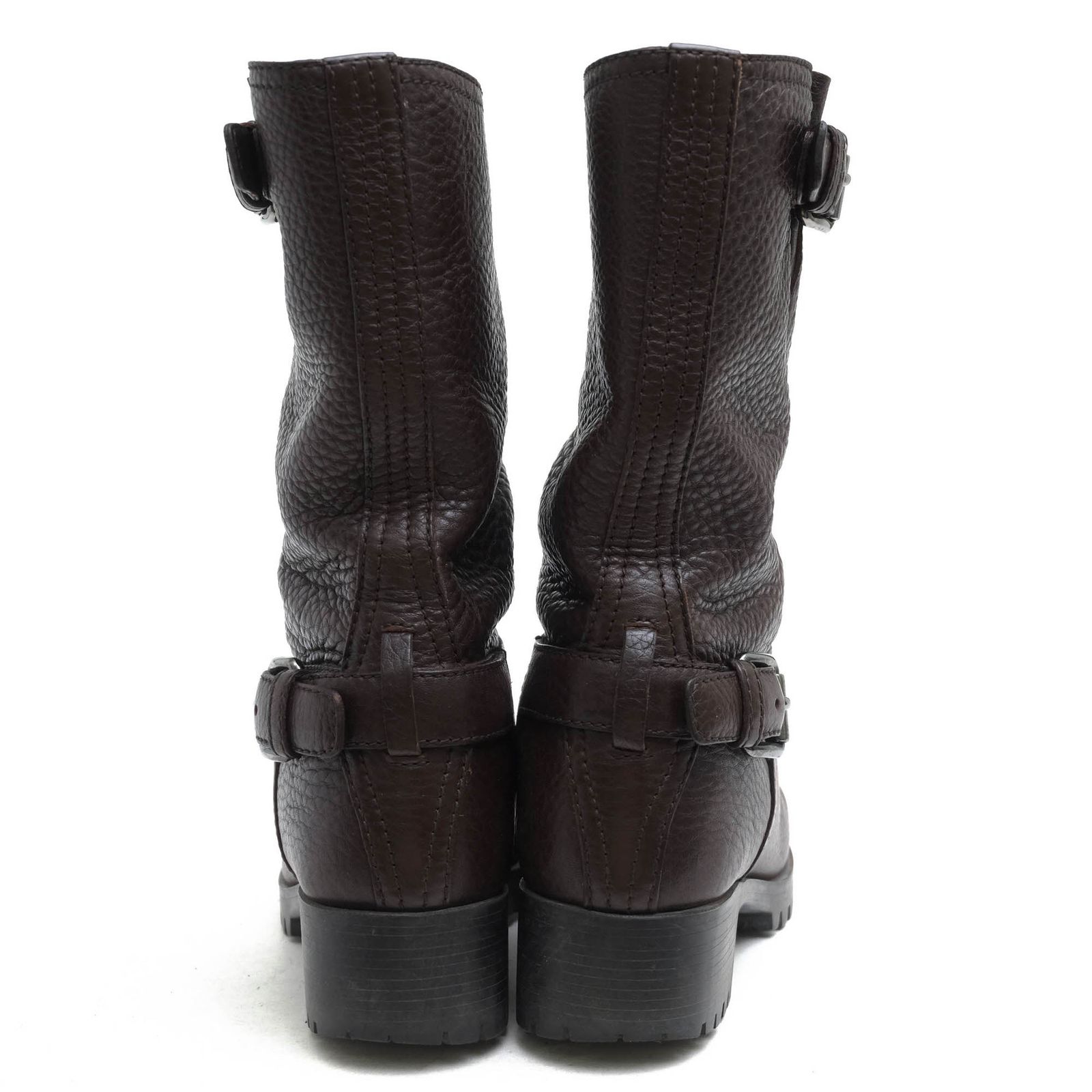 PRADA プラダエンジニアブーツ 黒/茶色