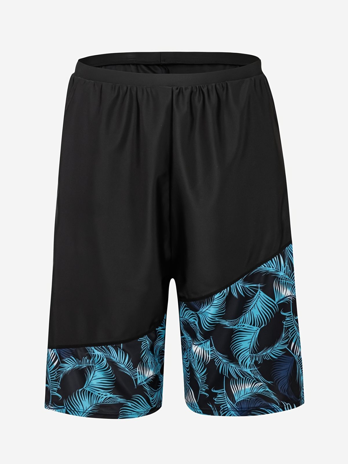  ラッシュガード メンズ トロピカルプリント 水着セット 長袖 ロングパンツ 日焼け防止 サーフィン 高弾性素材 クルーネック スリムフィット ビーチウェア トロピカルプリント水着 おしゃれ プール スイミング 海 水遊び ブラック グリーン ラッシュガード 水着 ラッシュガード