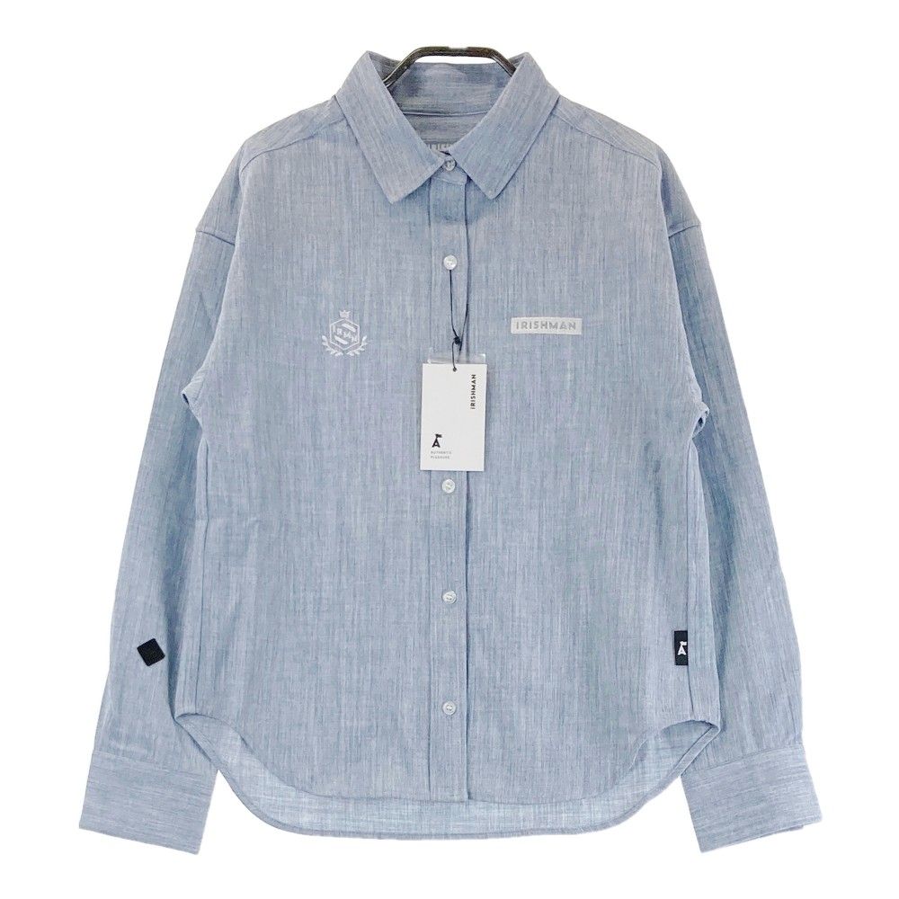 【美品】IRISHMAN ネイビー シャツ S サイズ：M IRISHMAN アイリッシュマン 長袖シャツ ネイビー系