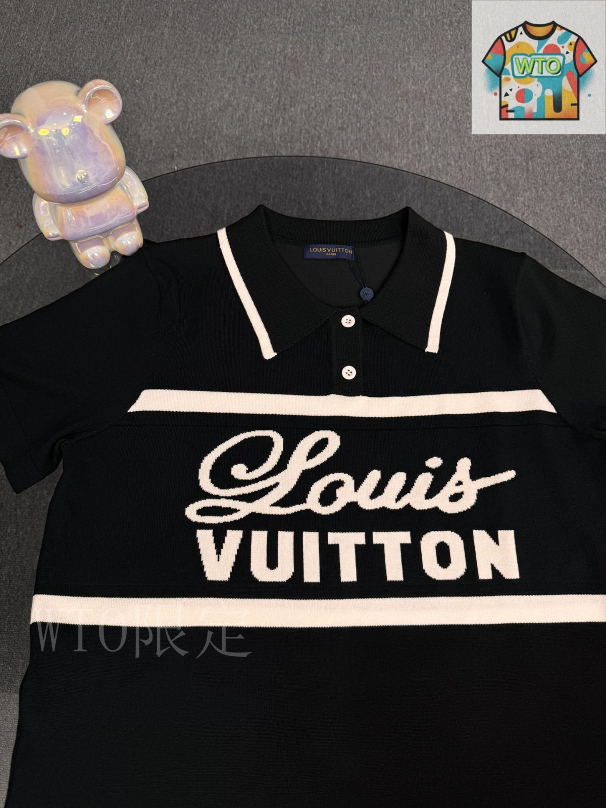 今日特価】Louis Vuitton 25SS ロゴ ニット T シャツ-3 ルイヴィトン
