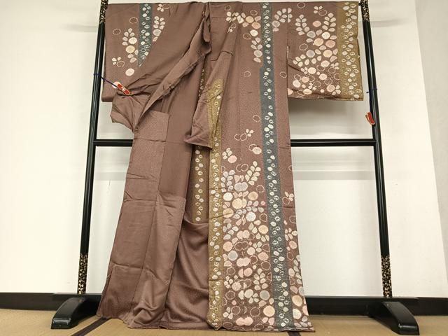 平和屋着物●十日町 名門青柳謹製　訪問着　舞花文　暈し染め　金彩　上代45万円　仮絵羽　正絹　逸品　未使用　AAAY0155zg 平和屋着物○十日町 名門青柳謹製 訪問着 舞花文 暈し染め 金彩 上代45