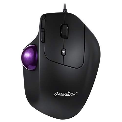 有線 ぺリックス PERIMICE-520 エルゴノミクス トラックボールマウス 有線 USB 傾き調節可能 プログラム可能ボタン搭載 8ボタン式 【正規保証品】 ブラック(有線)