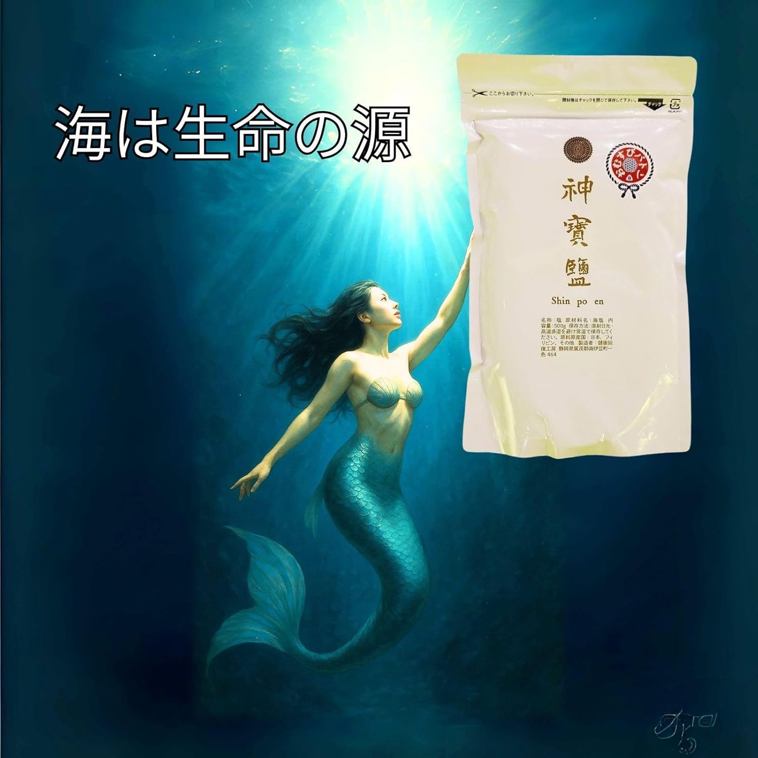 神宝塩 (神寶鹽) 500g 天然塩 ミネラルを多く含む塩 おいしい塩