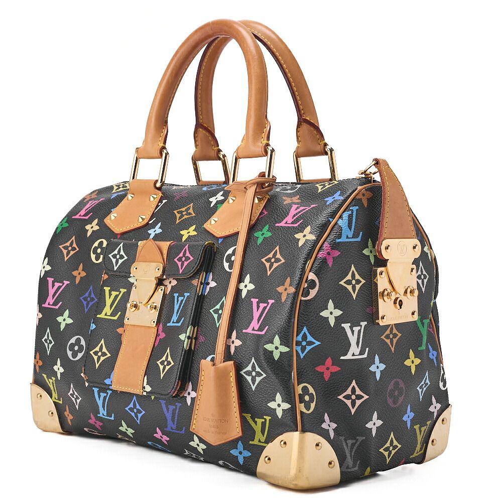 LOUIS VUITTON ルイヴィトン モノグラム マルチカラー スピーディー30 ハンドバッグ M92642 ゴールド金具 ショルダーバッグ 送料無料