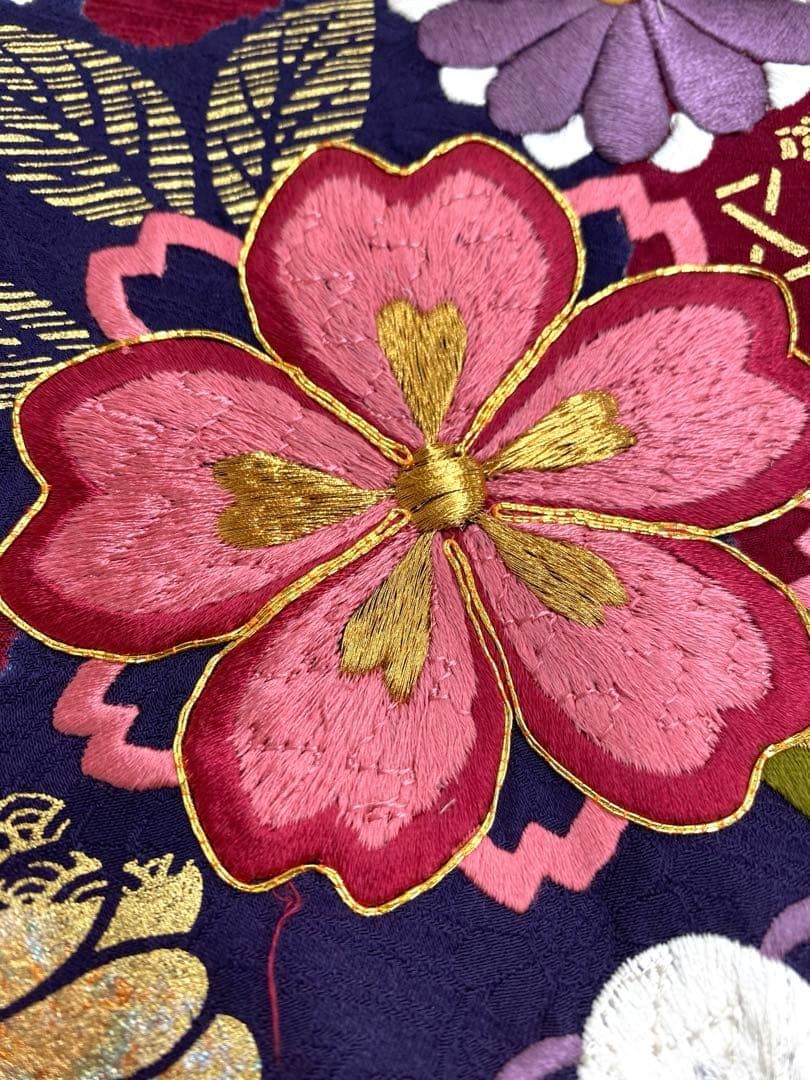 振袖 豪華 絞り 刺繍 金駒 金彩 紋意匠 身丈166cm 躾糸付き MO3124 