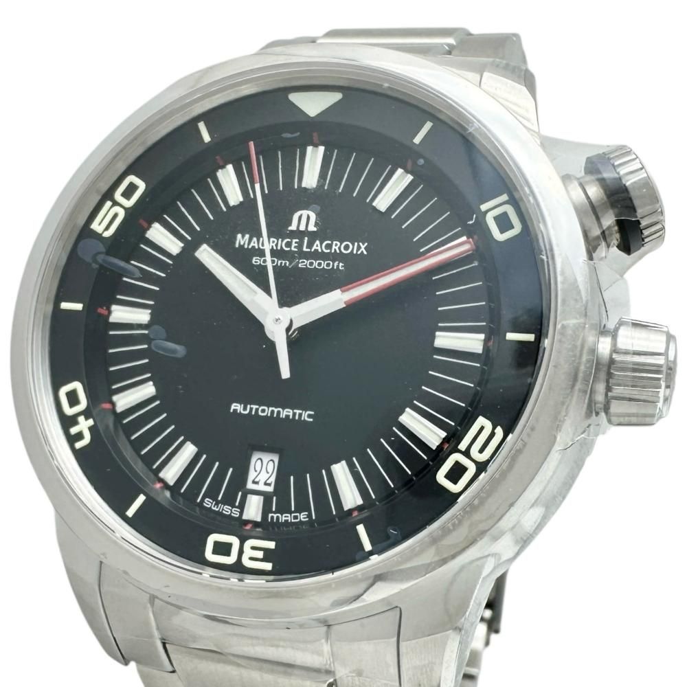 精度良好]Maurice Lacroixポントス 自動巻き時計 ブラック