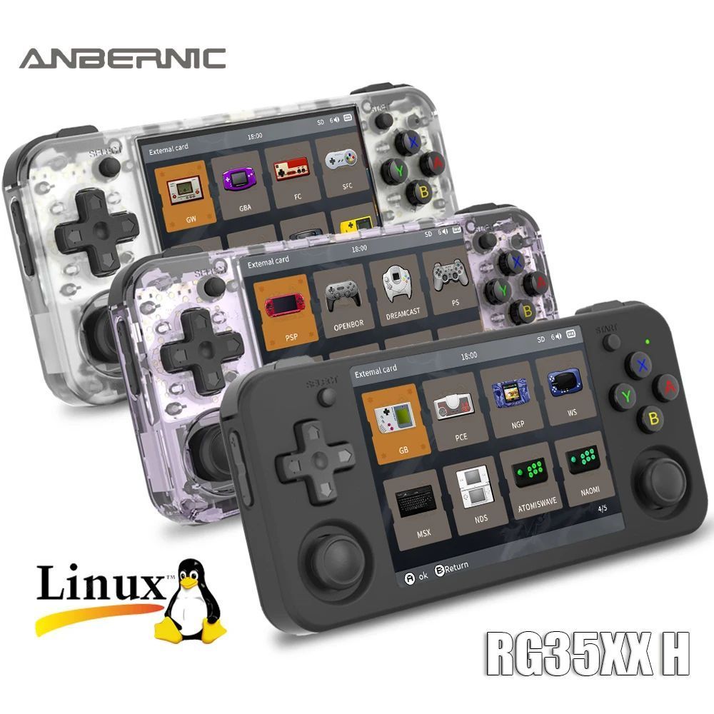 Anbernic-ビデオゲームをプレイするためのコンソール、レトロゲームプレーヤー、3.5 