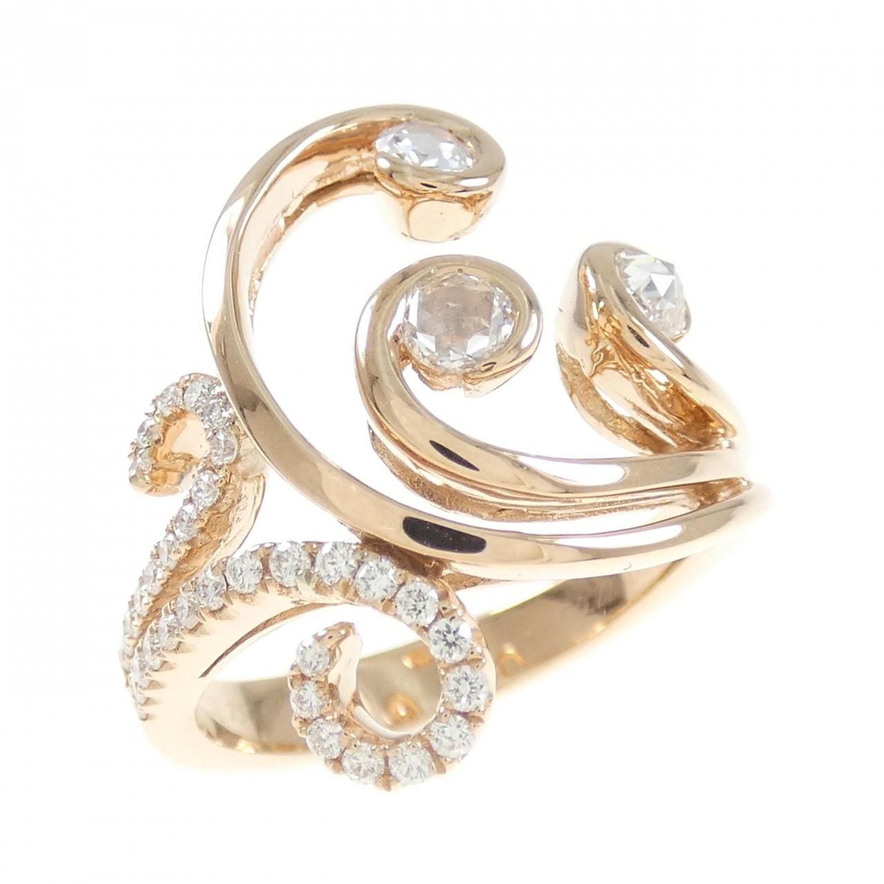 750PG ダイヤモンド リング 0.22CT