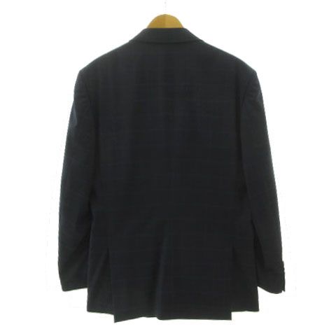 地元色のある ダーバン DURBAN スリーピース スーツ セッセラ SESSERA ジャケット テーラード シングル 2B ベスト パンツ スラックス タック ウール ウィンドウペンチェック ネイビー 紺 ブルー 青 AB7 AB8 潜在力のある