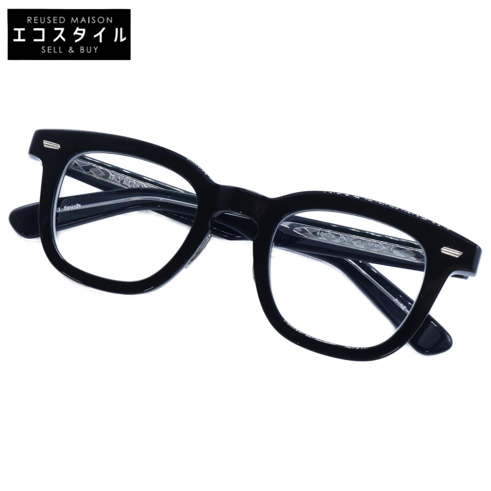 YELLOWS PLUS イエローズプラス MIKE C1 度入りレンズ ウェリントン メガネフレーム 48□24