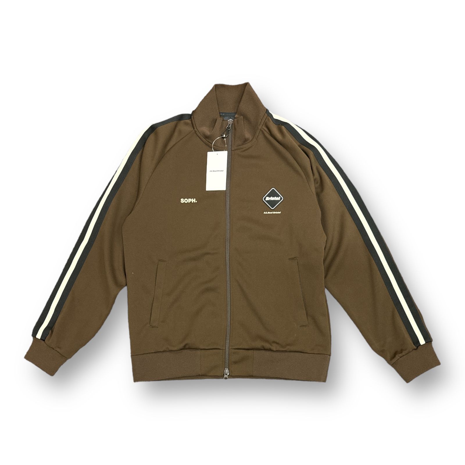 新品 F.C.Real Bristol 23AW TRAINING TRACK JACKET サイドライン トレーニング トラックジャケット  FCRB-232069 ブリストル L ブラウン 59286A