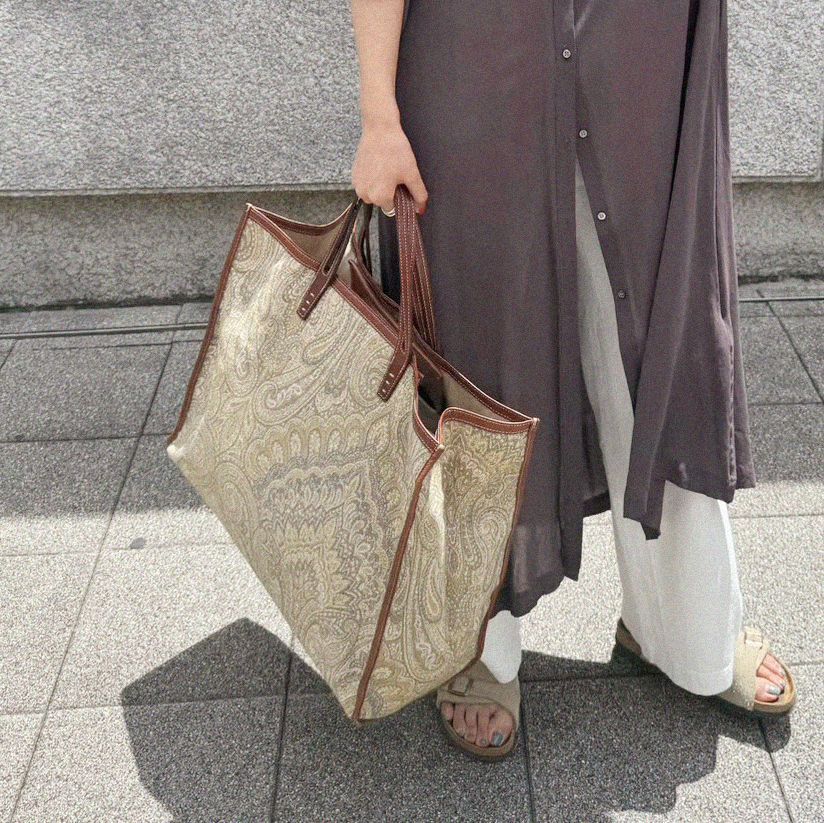 A VACATION TANK トートバッグ / ペイズリーイエロー A VACATION