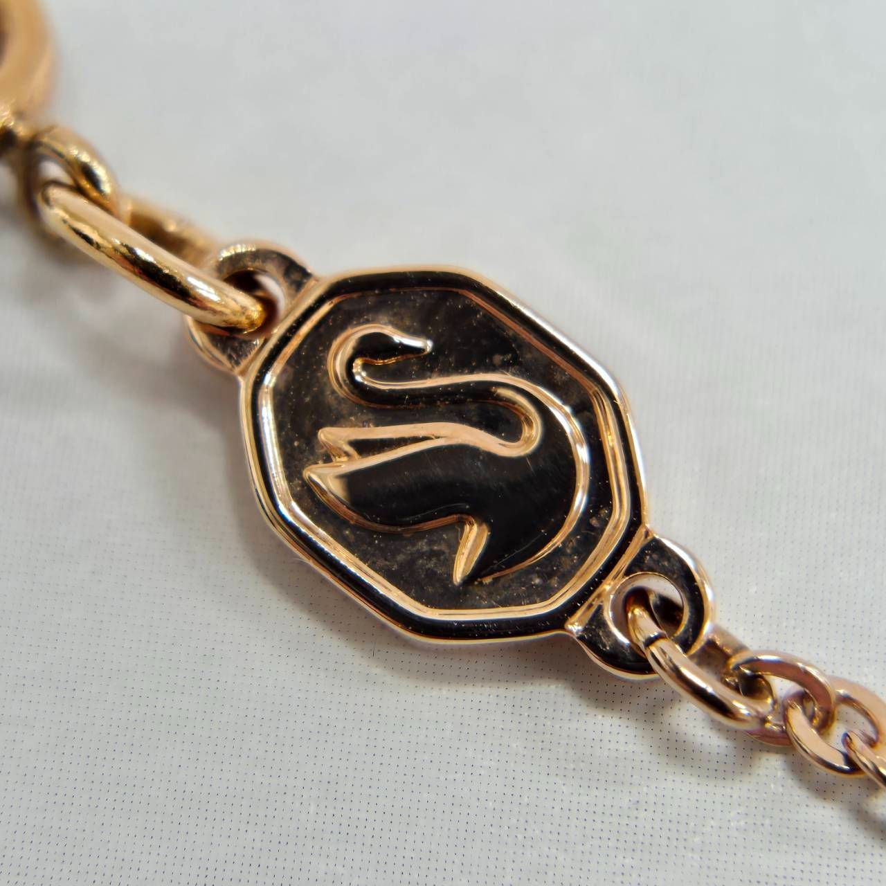 SWAROVSKI スワロフスキー リボンモチーフ ネックレス ピンクゴールド 