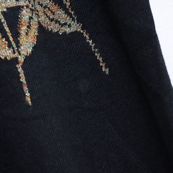 斉藤都世子 サイトウトヨコ ワンピース ニット ロング ラメ 花 七分袖