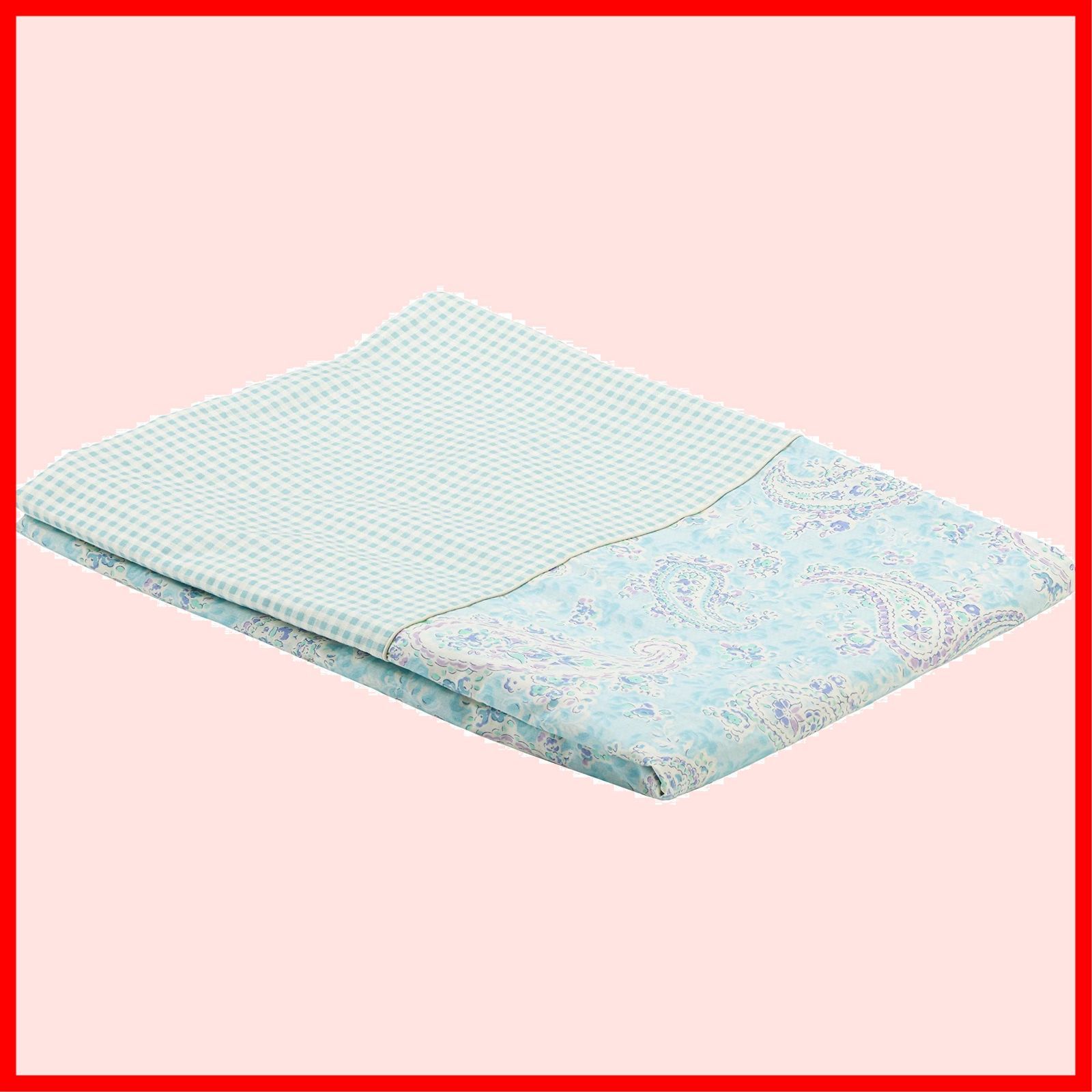 【特価商品】メリーナイト 綿100% 掛布団カバー 「エルツ」 サックス シングルロング 約150×210cm ロマンティック ペイズリー プリント 洗える 清潔 衛生RK62301-76