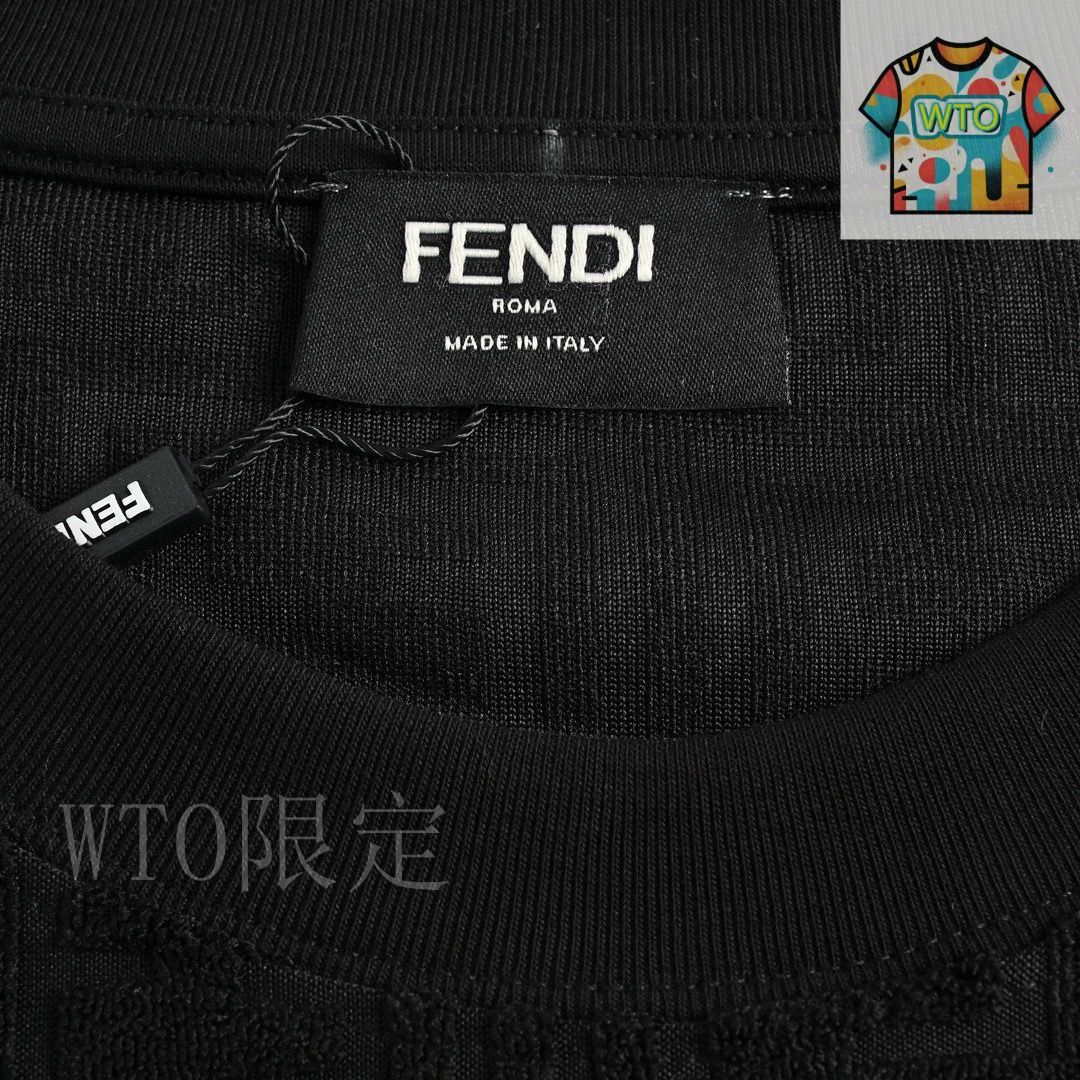 ★FENDI★ビスコース ジャカード Tシャツ 今日特価】Fendi / フェンディ 25ss ダブル F タオルジャカード