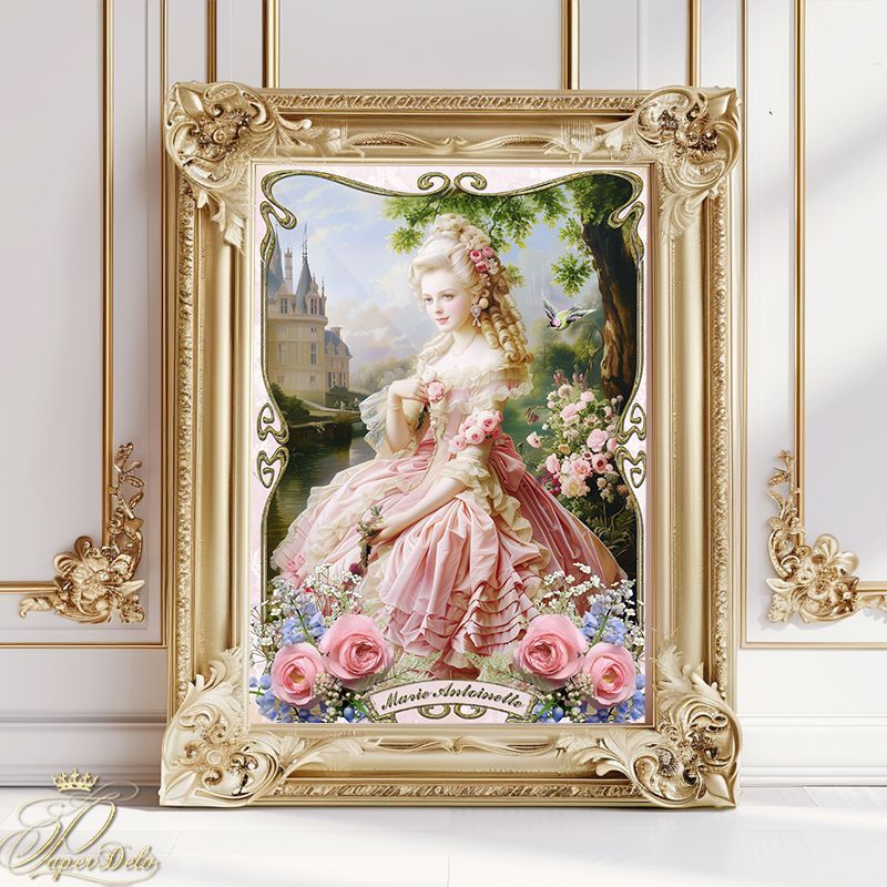 マリーアントワネット☆岸辺のマリー☆額付アートプリント