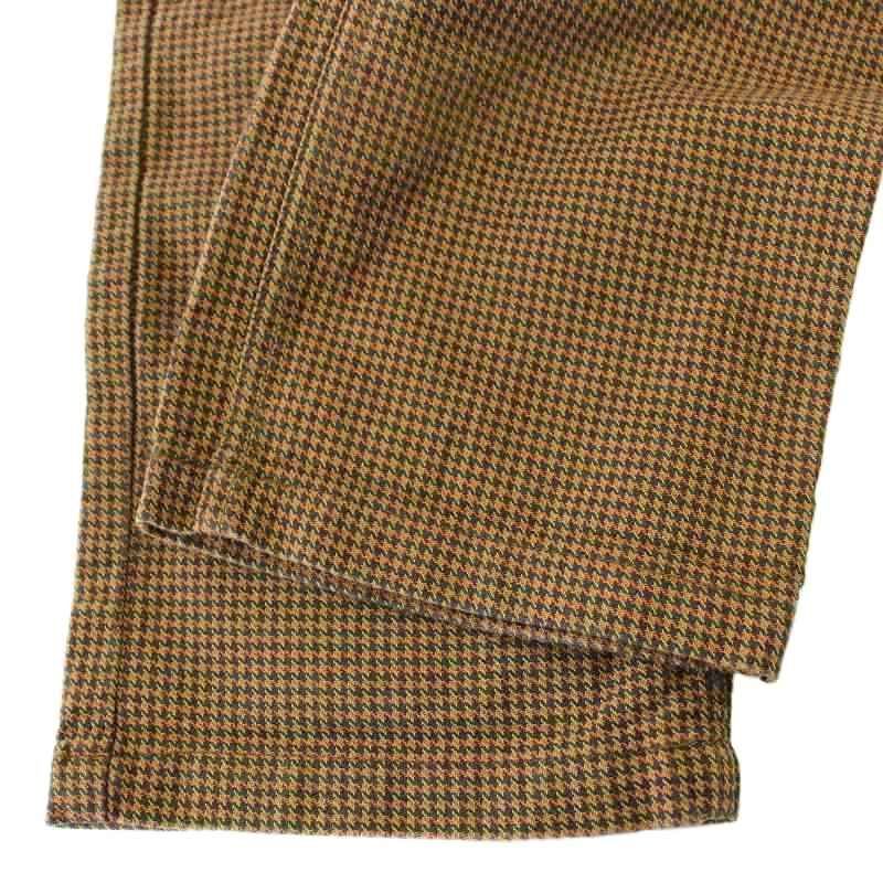 キャピタル kapital サルエルパンツ ピエロ 千鳥格子 ボタンフライ XS 茶 ブラウン G DECORATOM_COM_BR