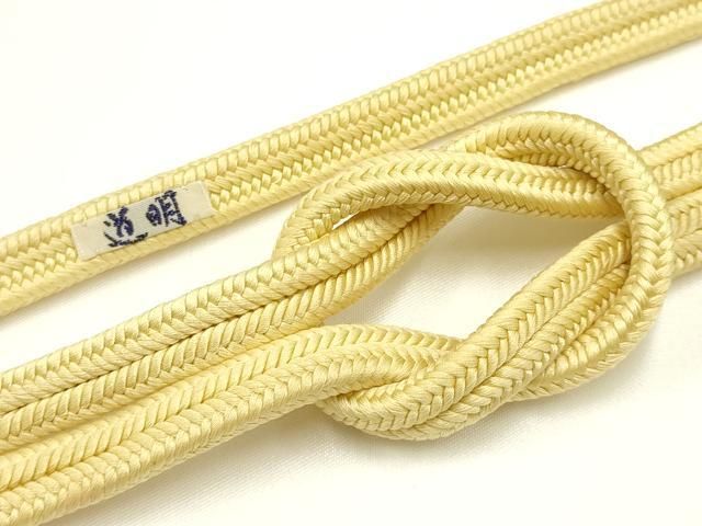 平和屋着物● 上 有職組紐道明 帯締め 冠組 卵色 宮内庁御用 国立博物館御用 東京芸術大学御用 AABA9944ay
