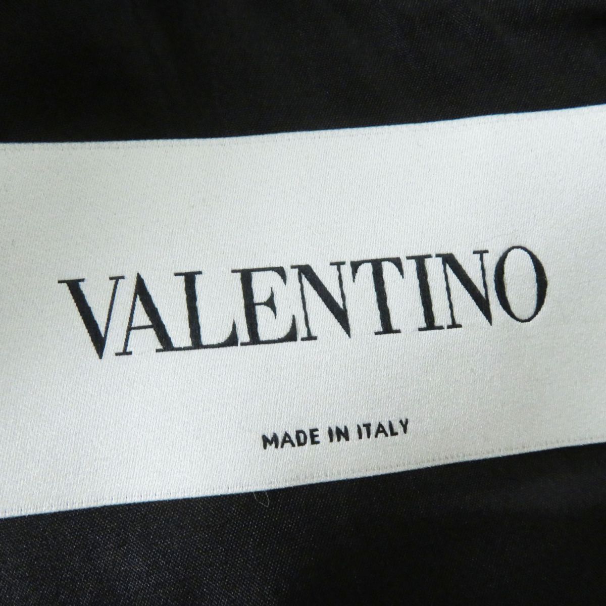 美品◎正規品 VALENTINO ヴァレンティノ KB3VA6X61CF サイドリボンデザイン シルク混 ノースリーブ ロング丈 フレアワンピース 黒 44 伊製