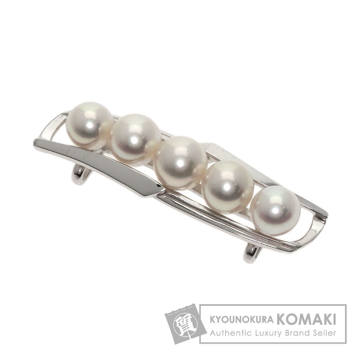 MIKIMOTO ミキモト パール 真珠 帯留め K14WG レディース