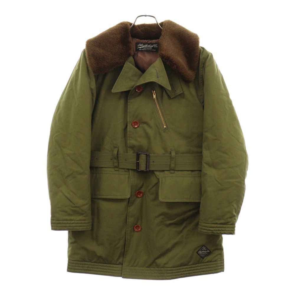 NEIGHBORHOOD (ネイバーフッド) 14AW M-69D/C-JKT 142AQNH-JKM04 襟ファージャケット 裏地キルティングミリタリーコート カーキ