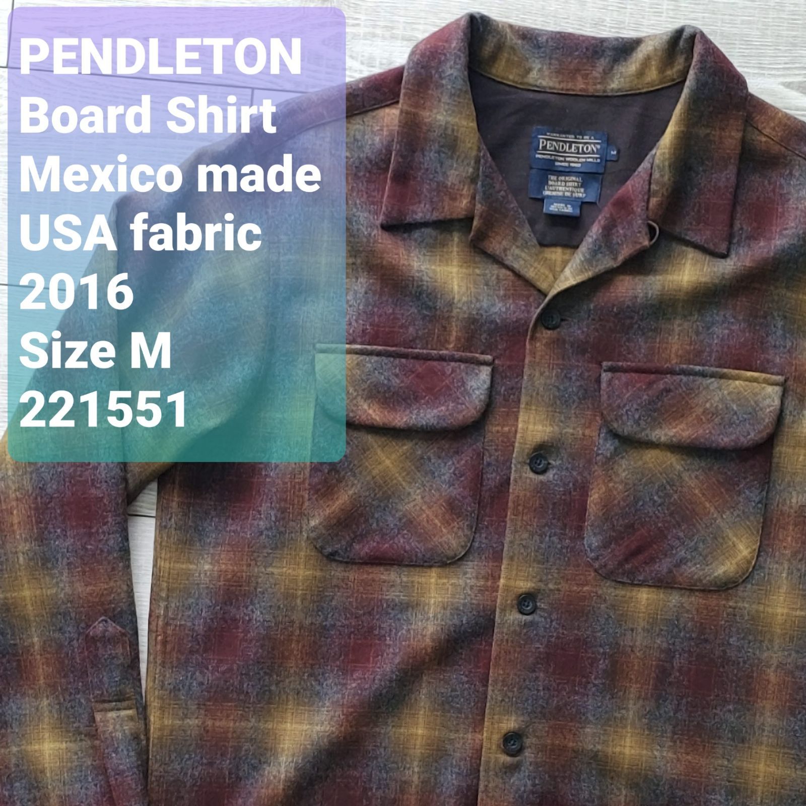 PENDLETONペンドルトン□美品 2016年 メキシコ製 USA fabric ウマティ 