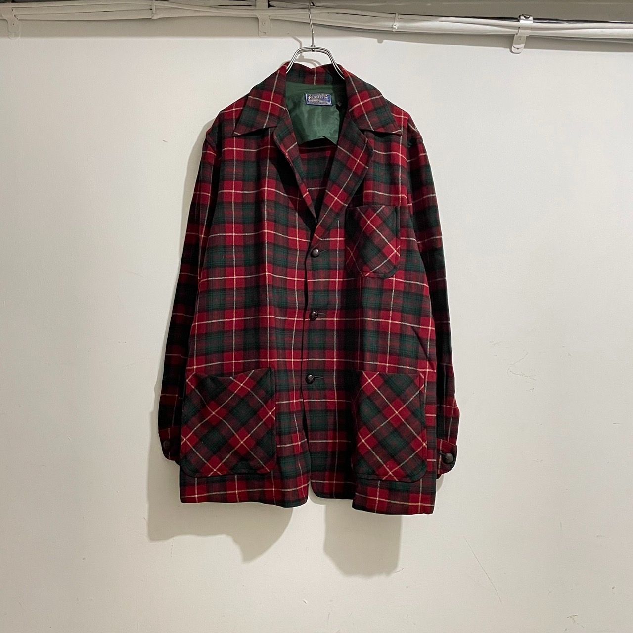 70s PENDLETON WOOL TAILORED JACKET RED UT-AI0930-036 - メルカリ