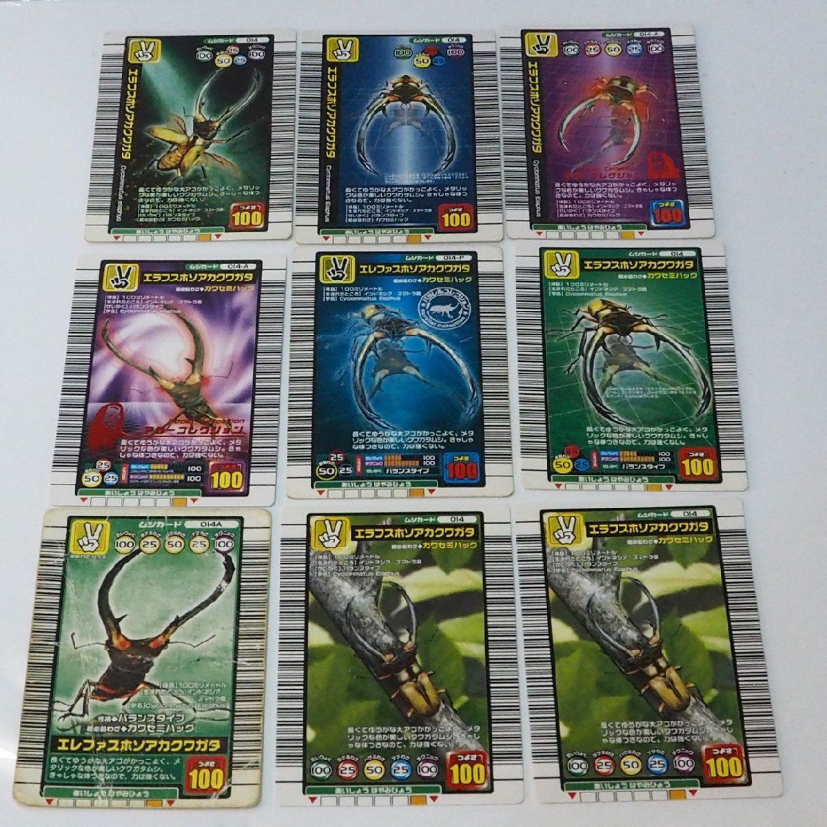 甲虫王者ムシキング【014 エラフスホソアカクワガタ キラ