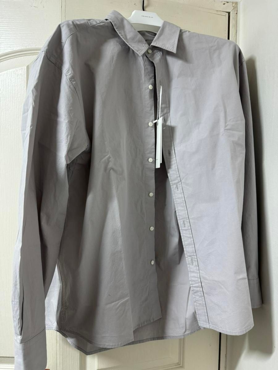 【雷市場（ポンジャン）商品韓国直送】YUNION BLUE(ユニオンブルー) ラベンダーグレー シャツ L