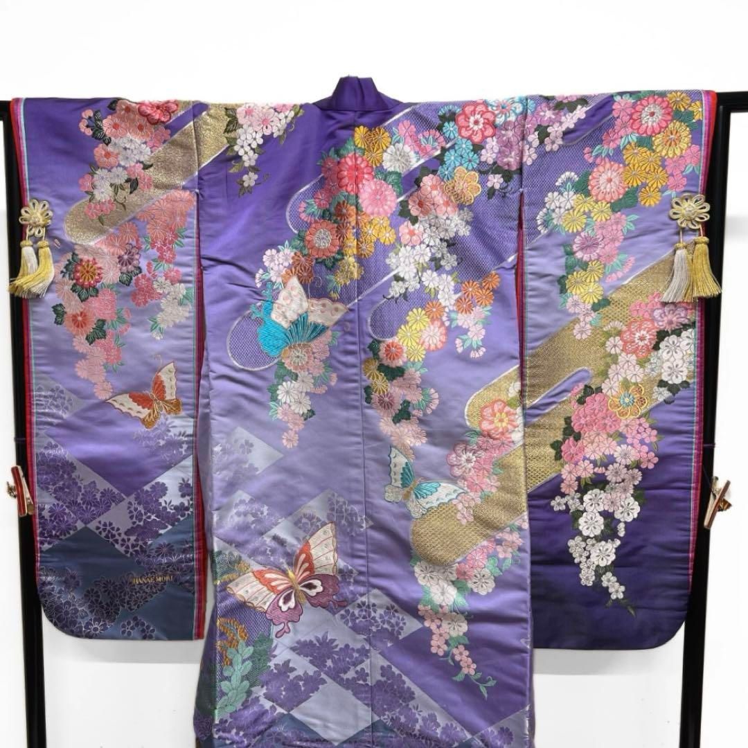 森英恵 HANAE MORI 色打掛 花紋 蝶 ヱ霞 菱 着物 032a① d - メルカリ