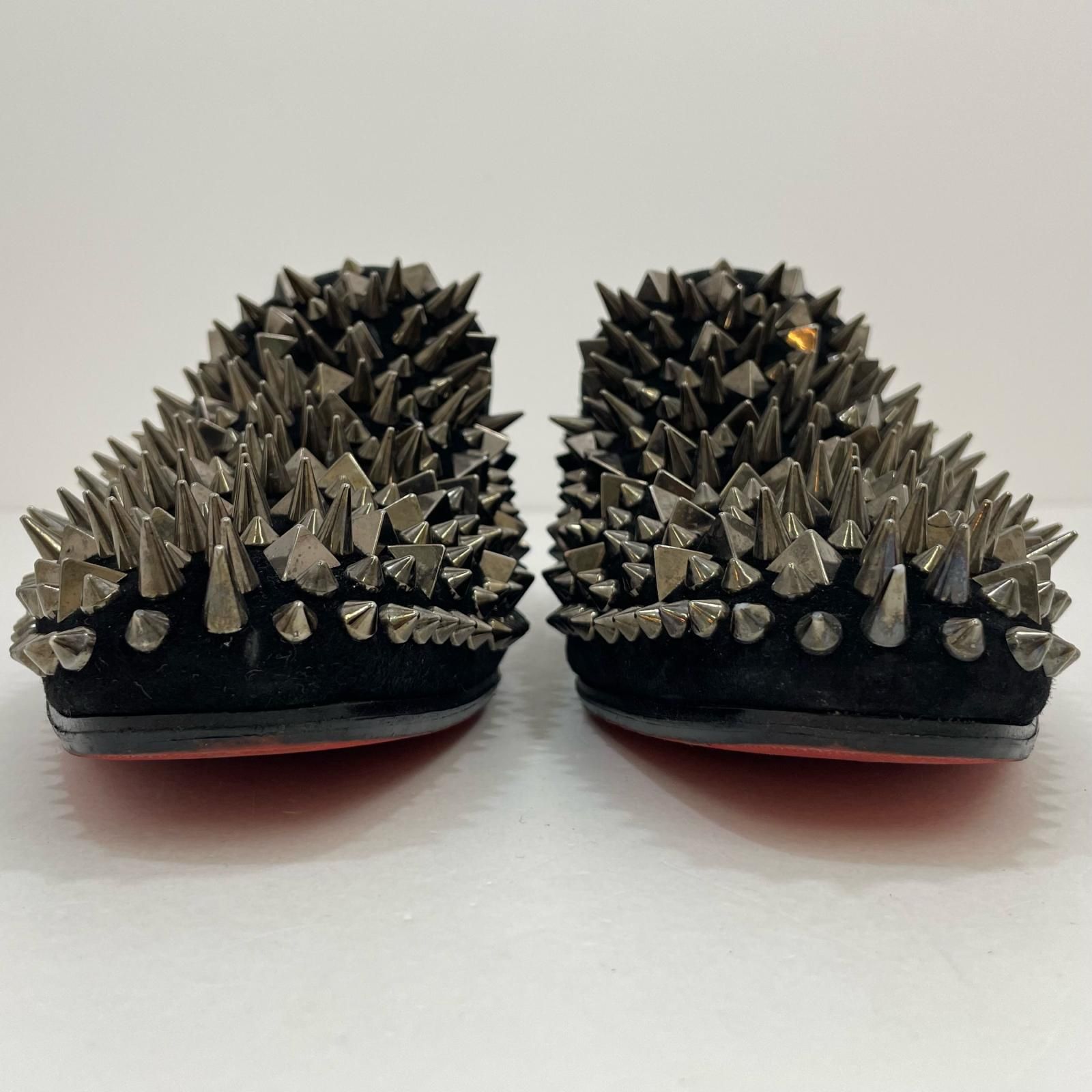 クリスチャンルブタン　ブラック　パンプス　スタッズ　スウェード 中古】Christian Louboutin | クリスチャンルブタン スパイク