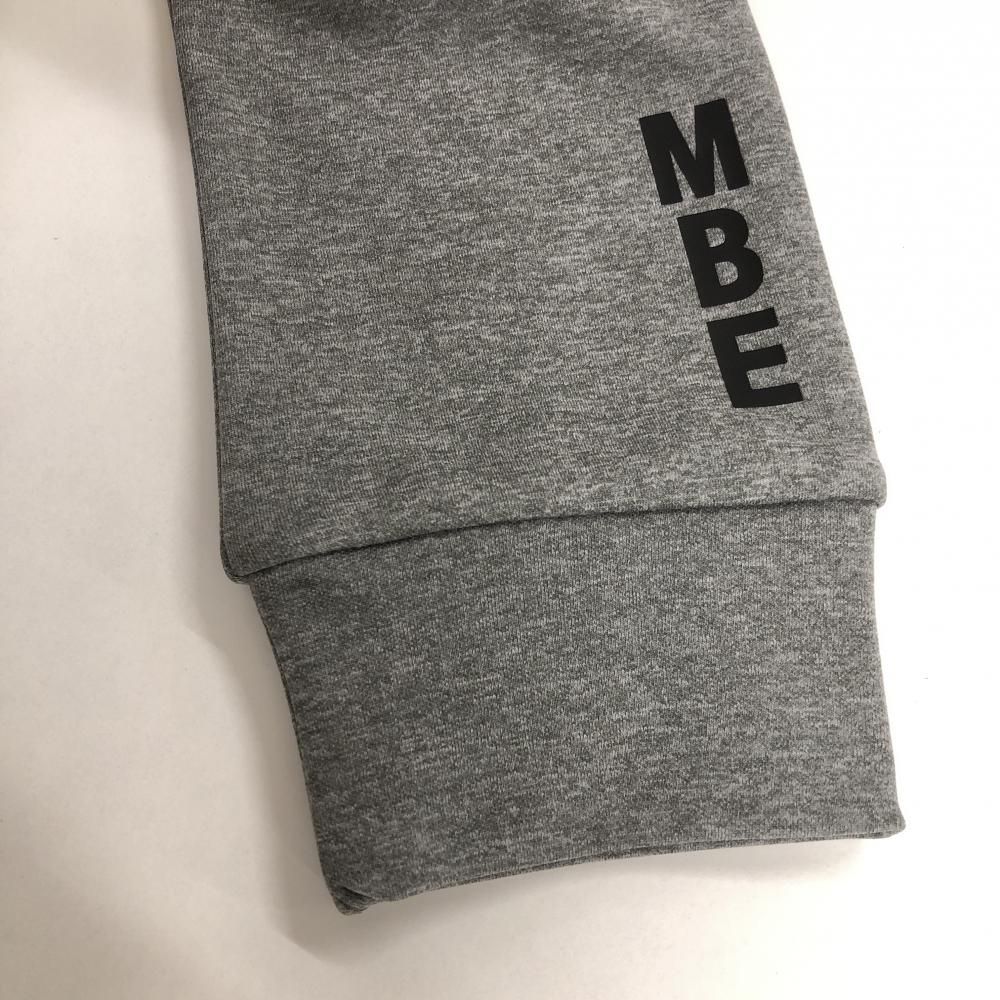 特価マスターバニー 長袖ハイネックシャツ 杢グレー×黒 ロゴ