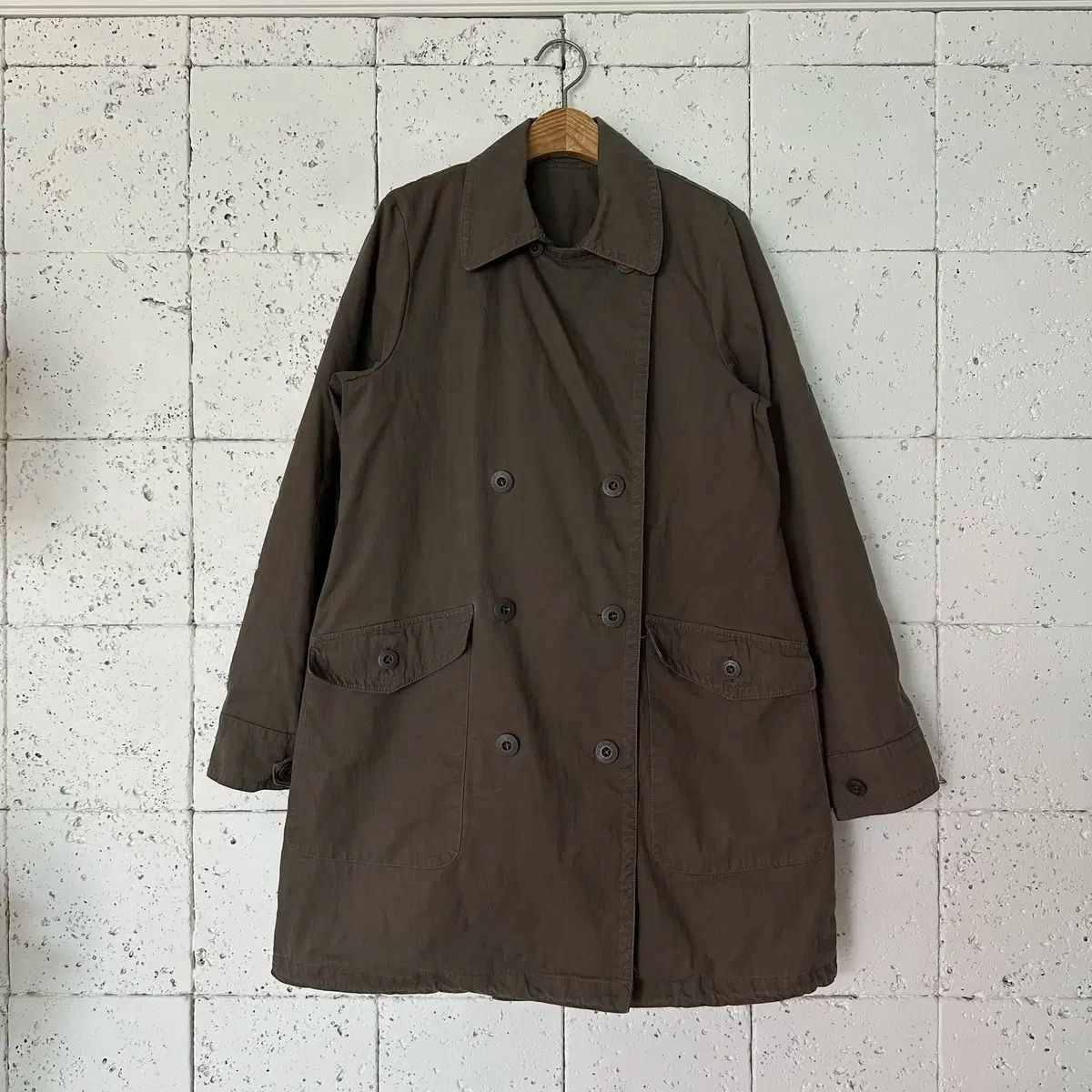 95 Snow Peak スノーピーク トレンチコート カーキ色